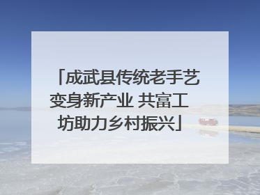 成武县传统老手艺变身新产业 共富工坊助力乡村振兴
